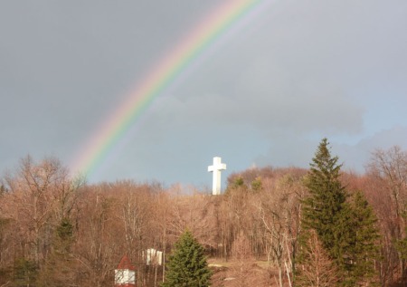 Rainbow over the Cross